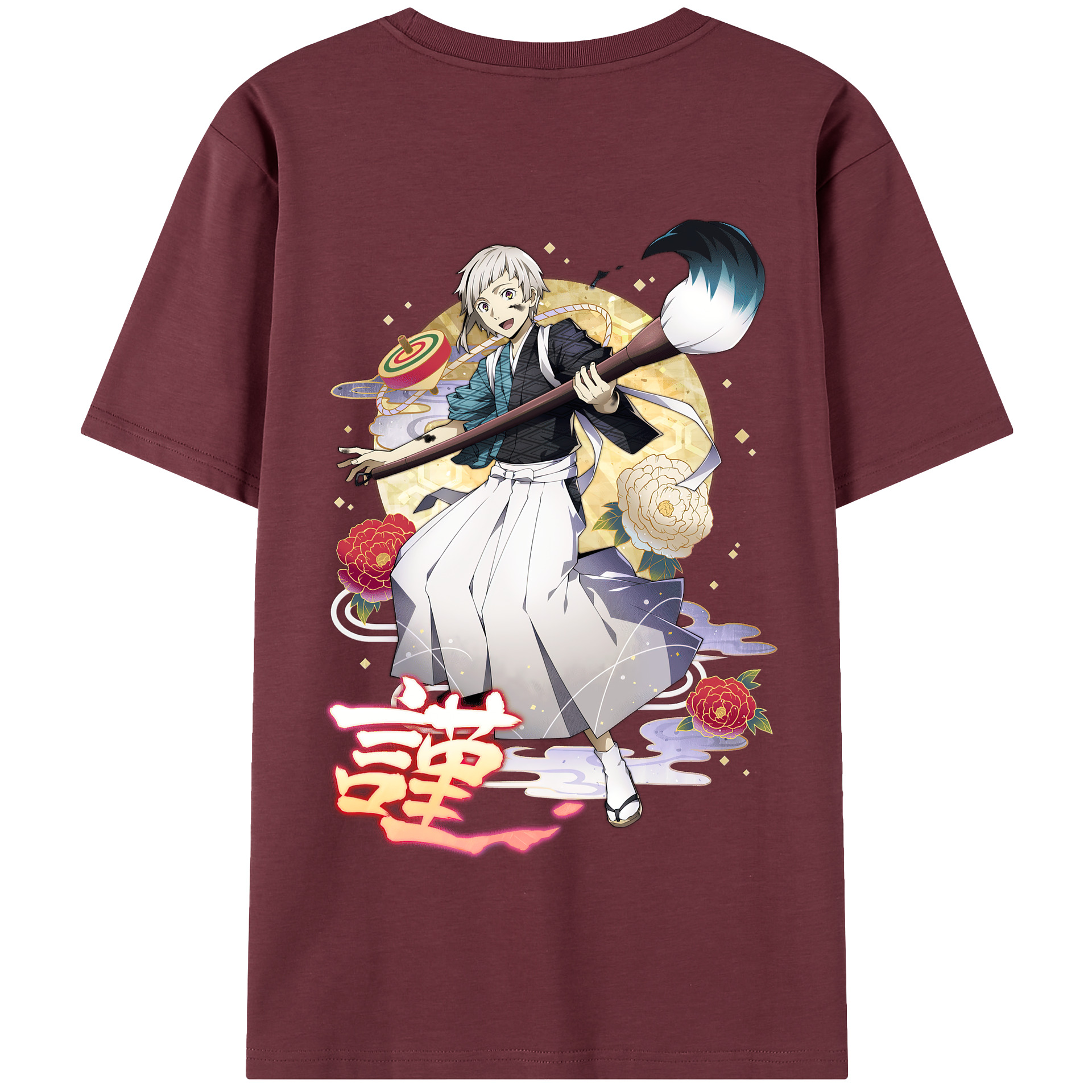 （画像用） 文豪ストレイドッグス Bungo Stray Dogs 綿100％半袖Tシャツ（背面プリント）